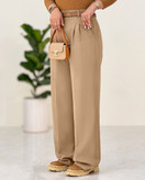 شلوار واید لگ قهوهای