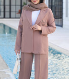 کت مزونی گلدوزی ترند سال کرم