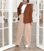 کت مزونی گلدوزی ترند سال شکلاتی