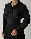 کراپ شومیز مشکی