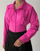 کراپ شومیز سرخابی