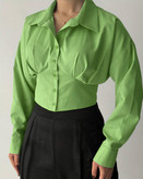 کراپ شومیز سبز