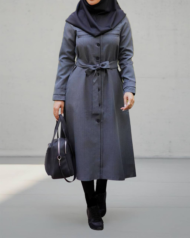 مانتو بلند نوک مدادی