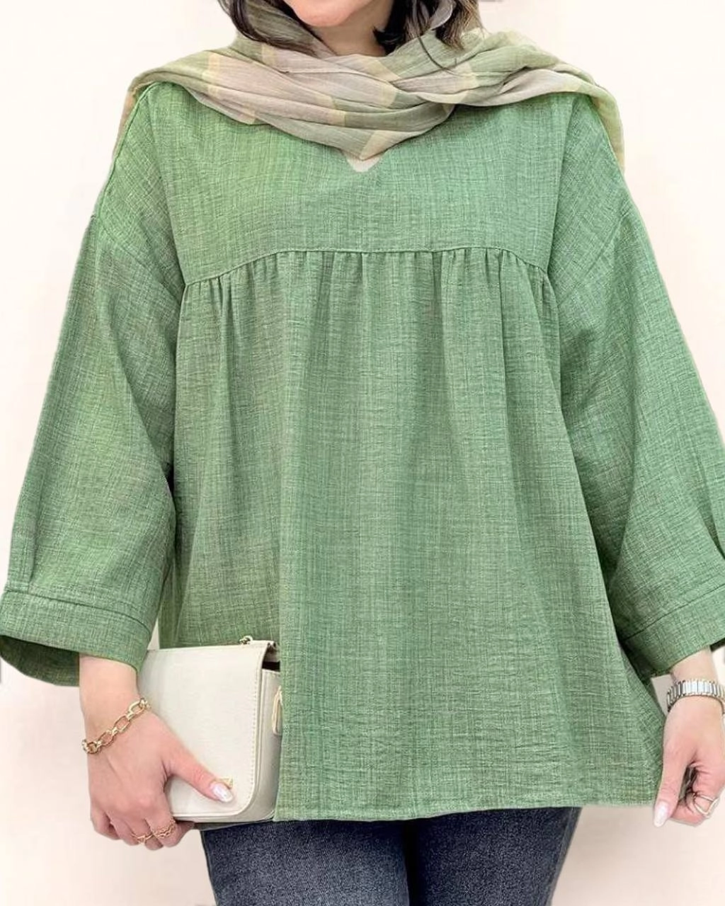 مانتو شومیزی سبز