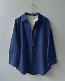 شومیز مانتویی سرمه ای