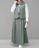 ست جلیقه دامن سبز