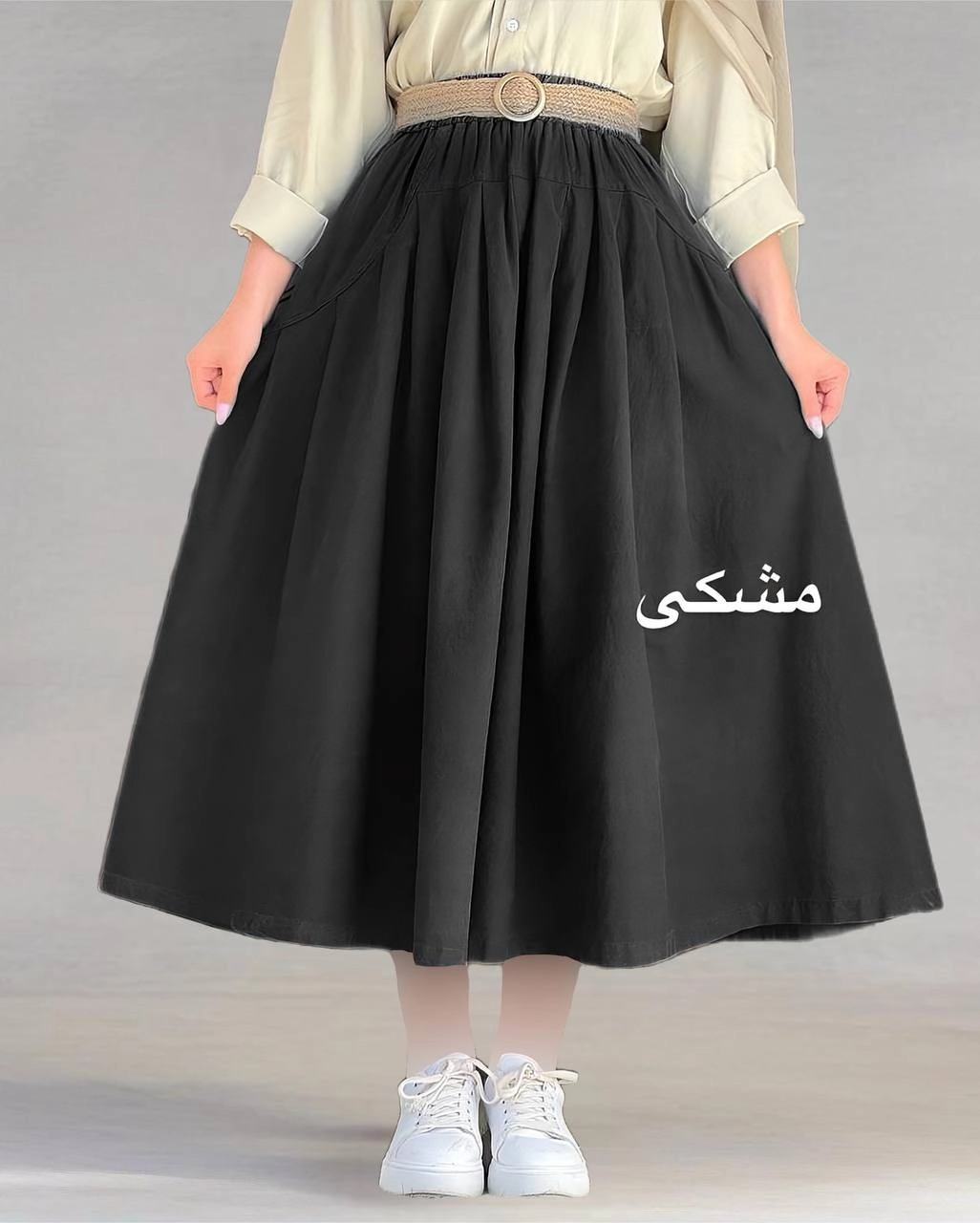 دامن لینن مشکی