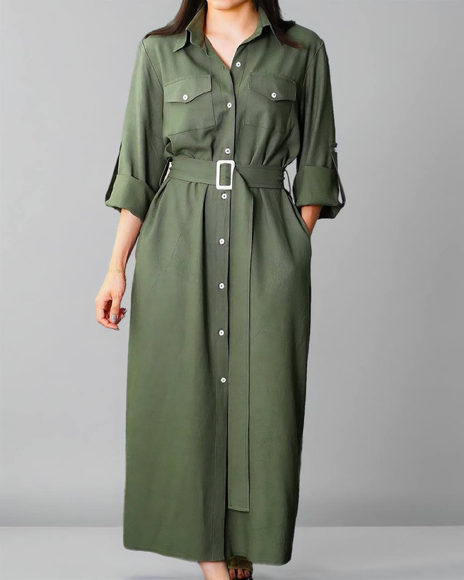 مانتو بلند سبز