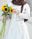 کراپ کت دامن سفید