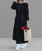 کراپ کت دامن مشکی