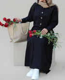 کراپ کت دامن مشکی