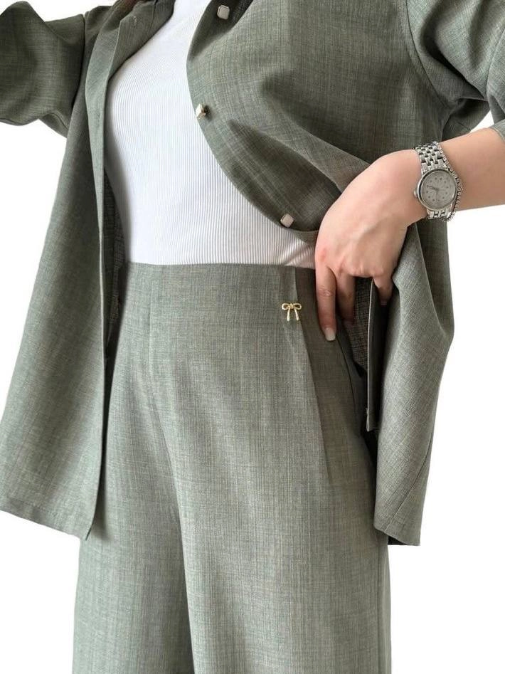 شومیز شلوار سبز