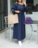 ست بلوز دامن سرمه ای