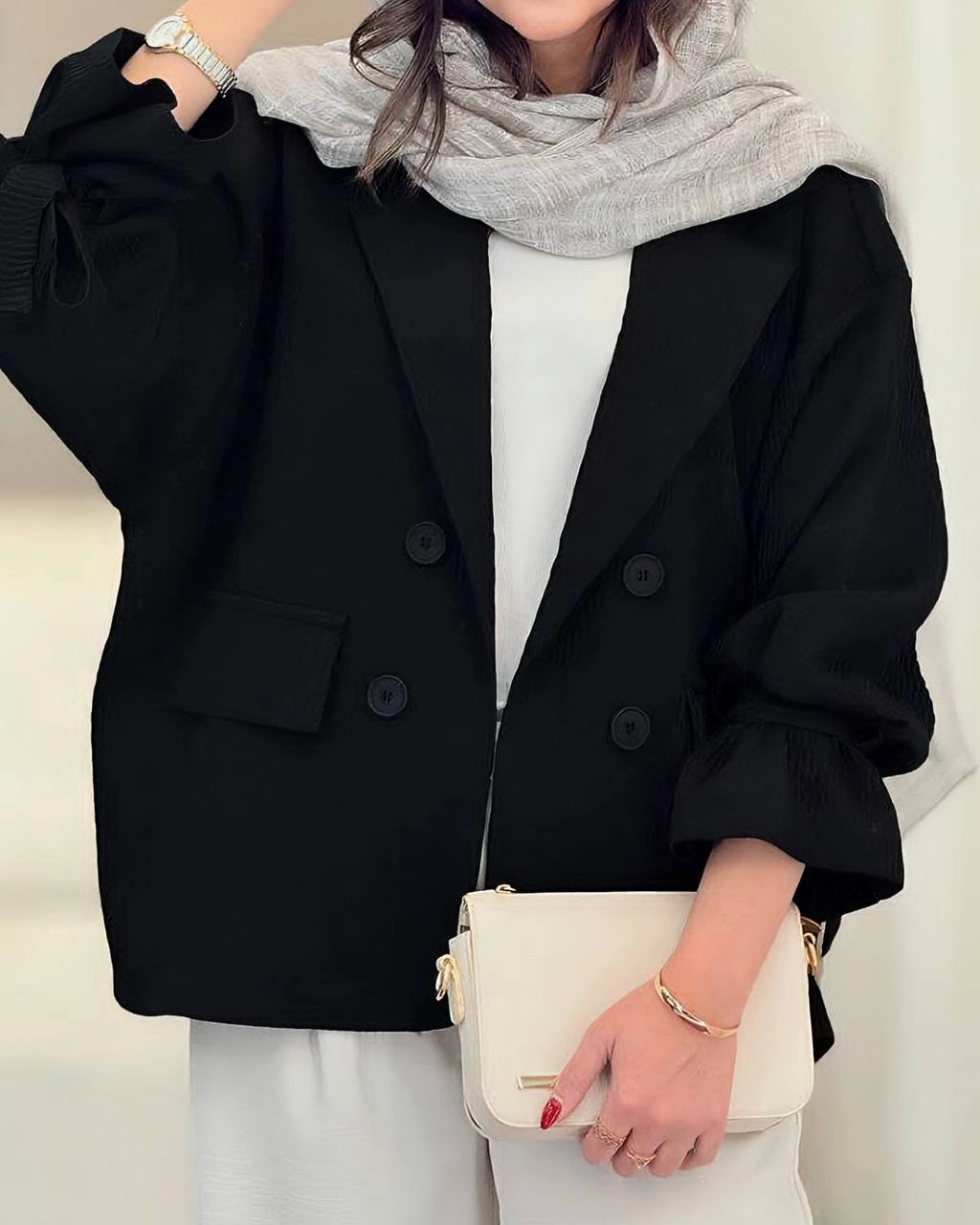 مانتو کت کوتاه مشکی