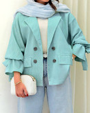 مانتو کت کوتاه آبی