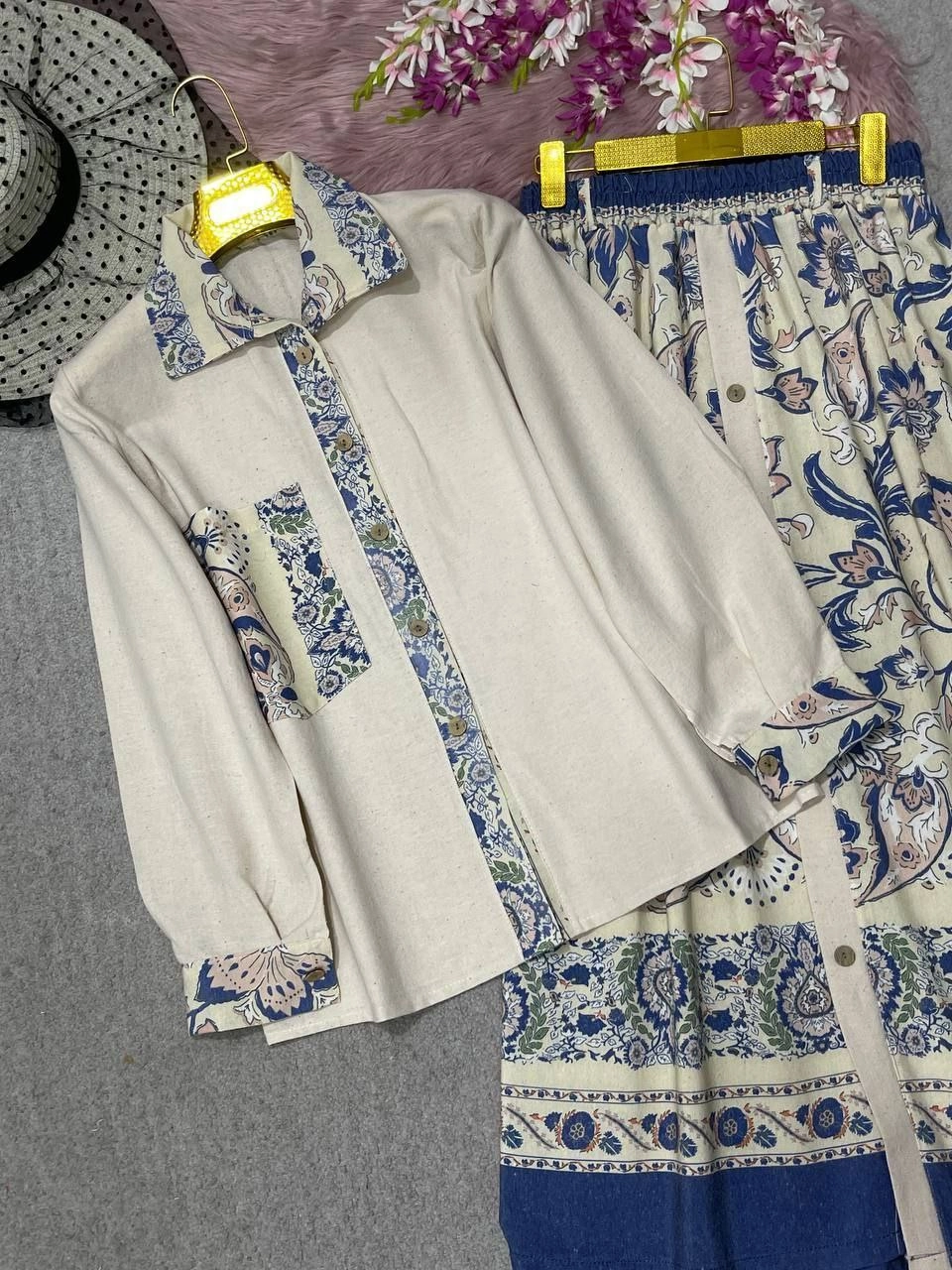 ست شومیز دامن سورمه ای