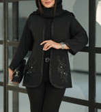 کت گلدوزی مشکی