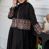 کت دامن مشکی گلدوزی